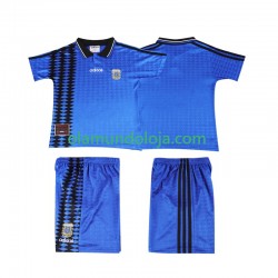 Camisola Argentina Retro Criança Equipamento Segundo 1994 Manga Curta